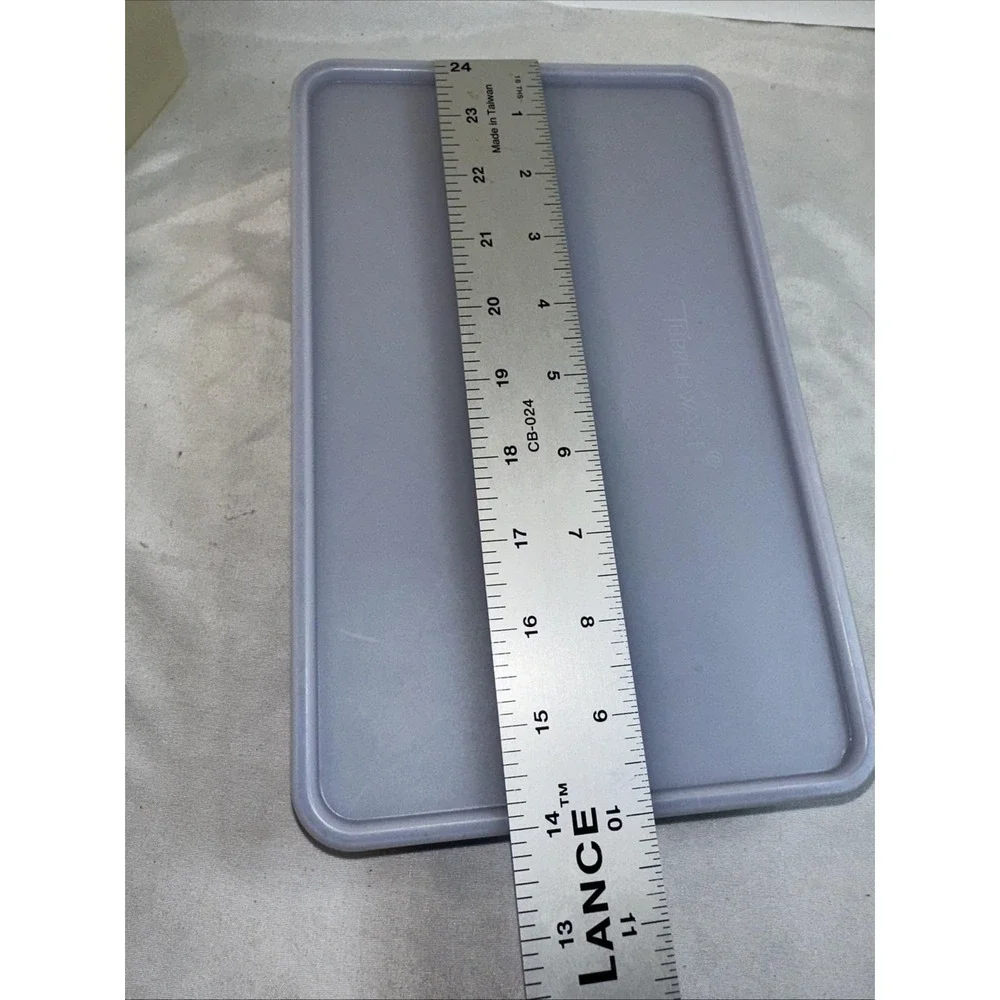 Vintage Tupperware 1292 Blue Bacon Meat Keeper w/ Lid NOS New Old Stock Unused